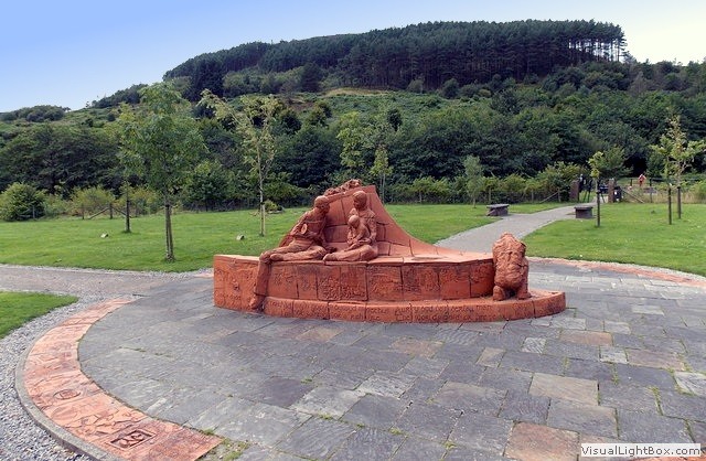 Parc Calon Lân sculpture in Blaengarw