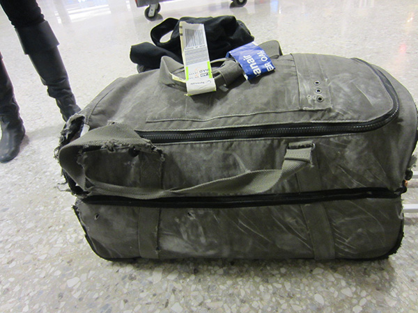 Damaged baggage